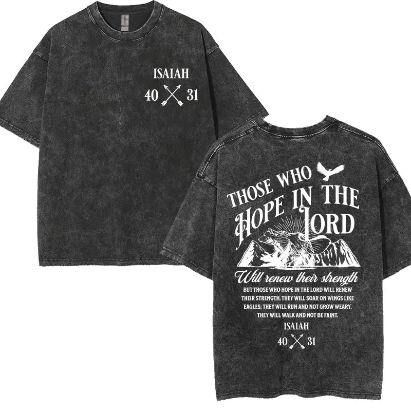 Vintage Washed Faith Based Oversized T-shirt (VARIOUS)