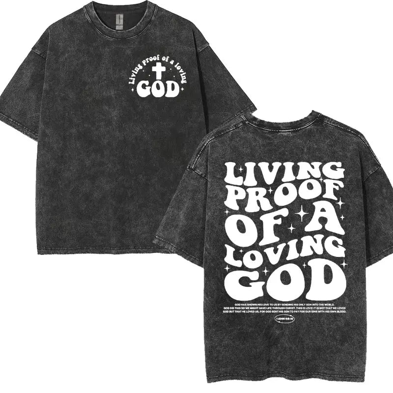 Vintage Washed Faith Based Oversized T-shirt (VARIOUS)