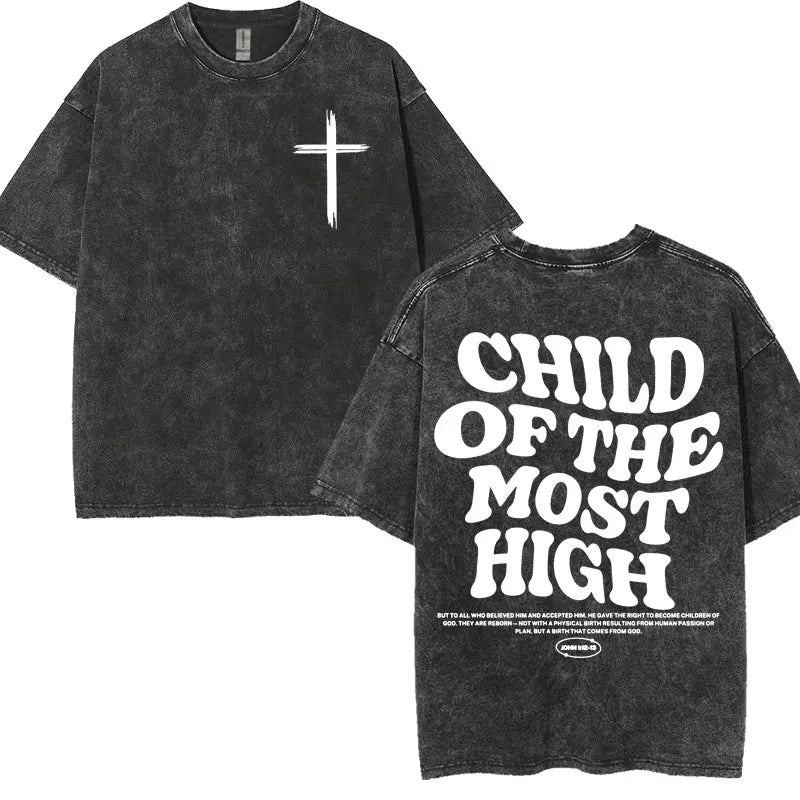 Vintage Washed Faith Based Oversized T-shirt (VARIOUS)