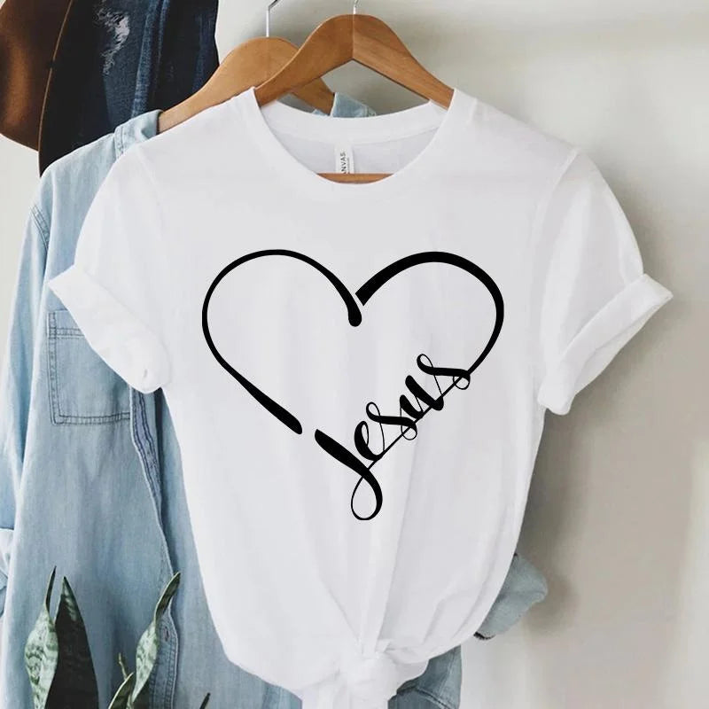 Jesus Heart T Shirts WOMEN