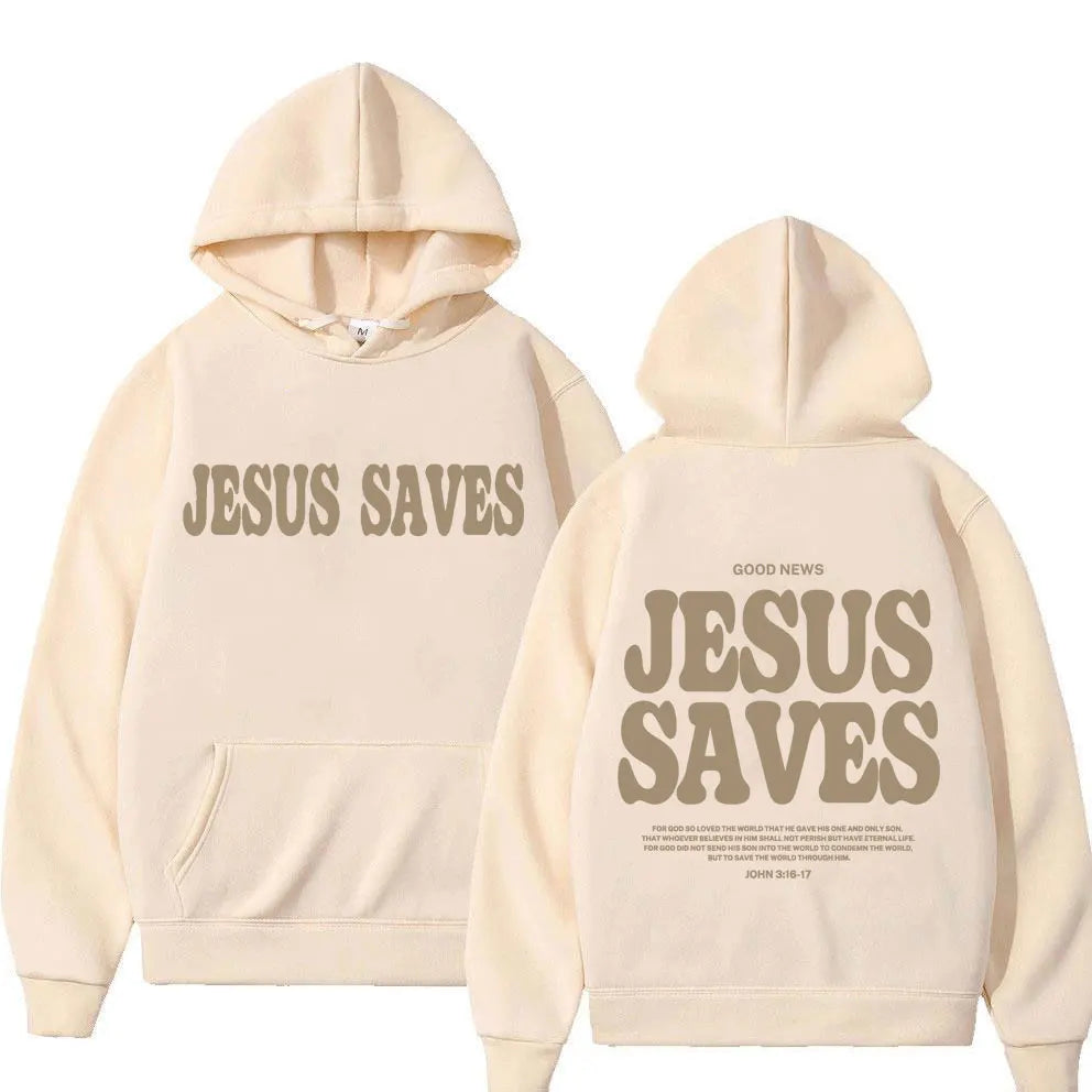 Aesthetic Jesus Saves Hoodies Christian Apparel UNISEX