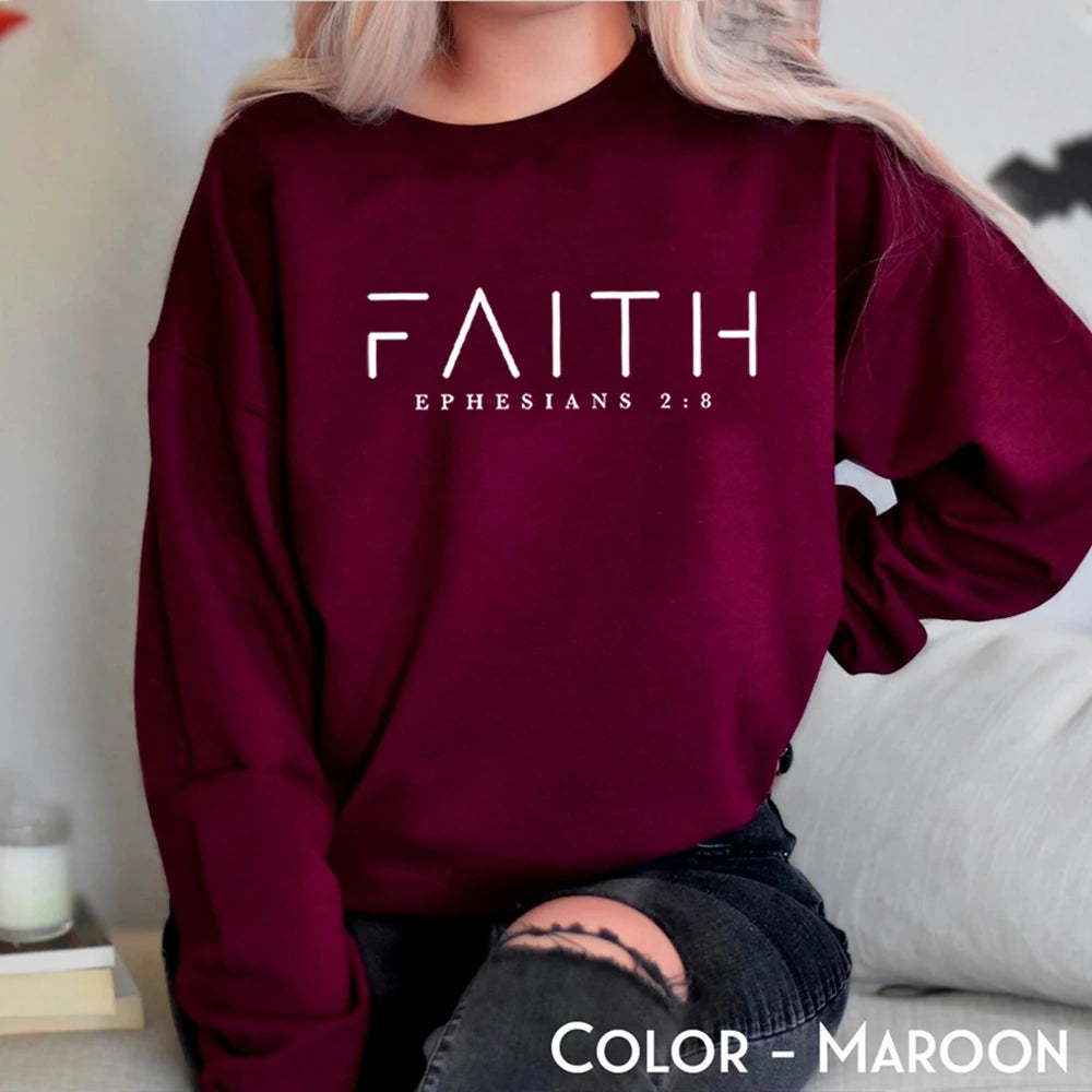 Faith Sweatshirt Ephesians 2:8  WOMEN Sweatshirt