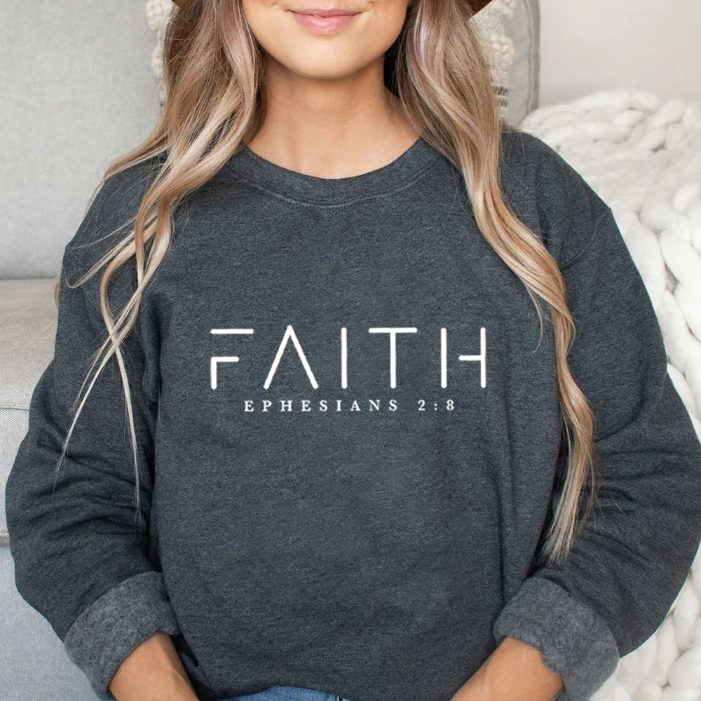 Faith Sweatshirt Ephesians 2:8  WOMEN Sweatshirt