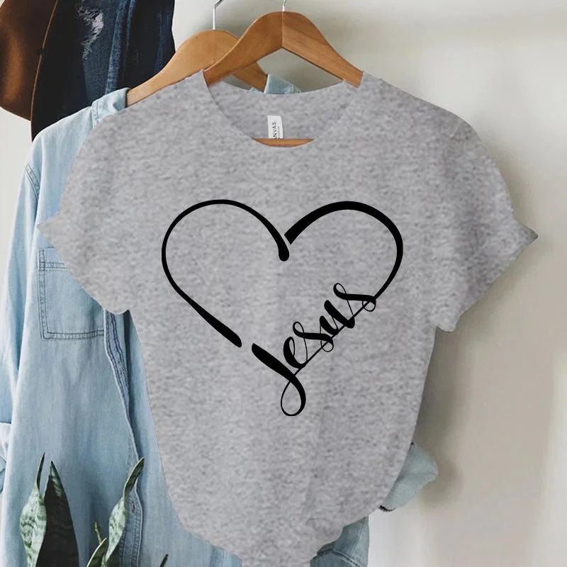 Jesus Heart T Shirts WOMEN