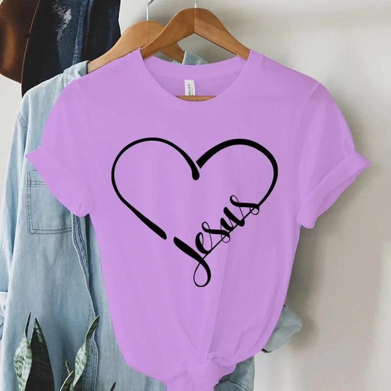 Jesus Heart T Shirts WOMEN