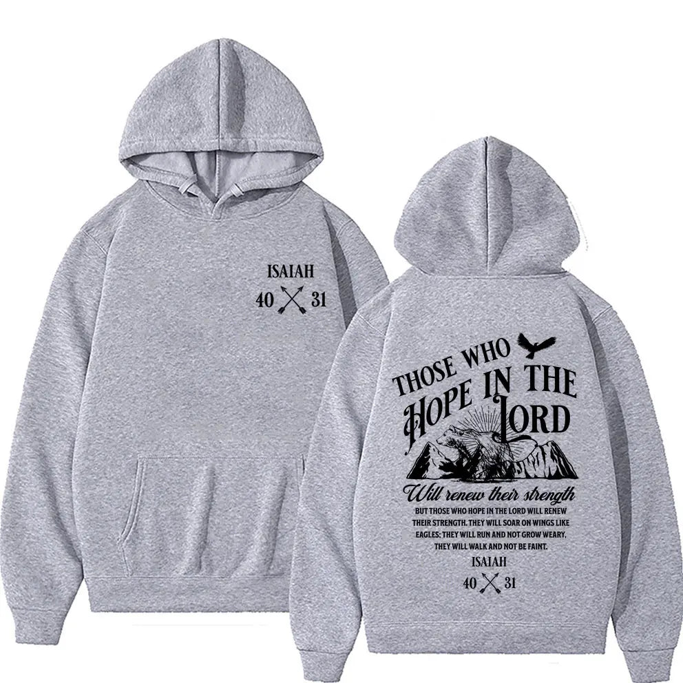 Isaiah 40:31 Those Who Hope in the Lord Hoodie UNISEX