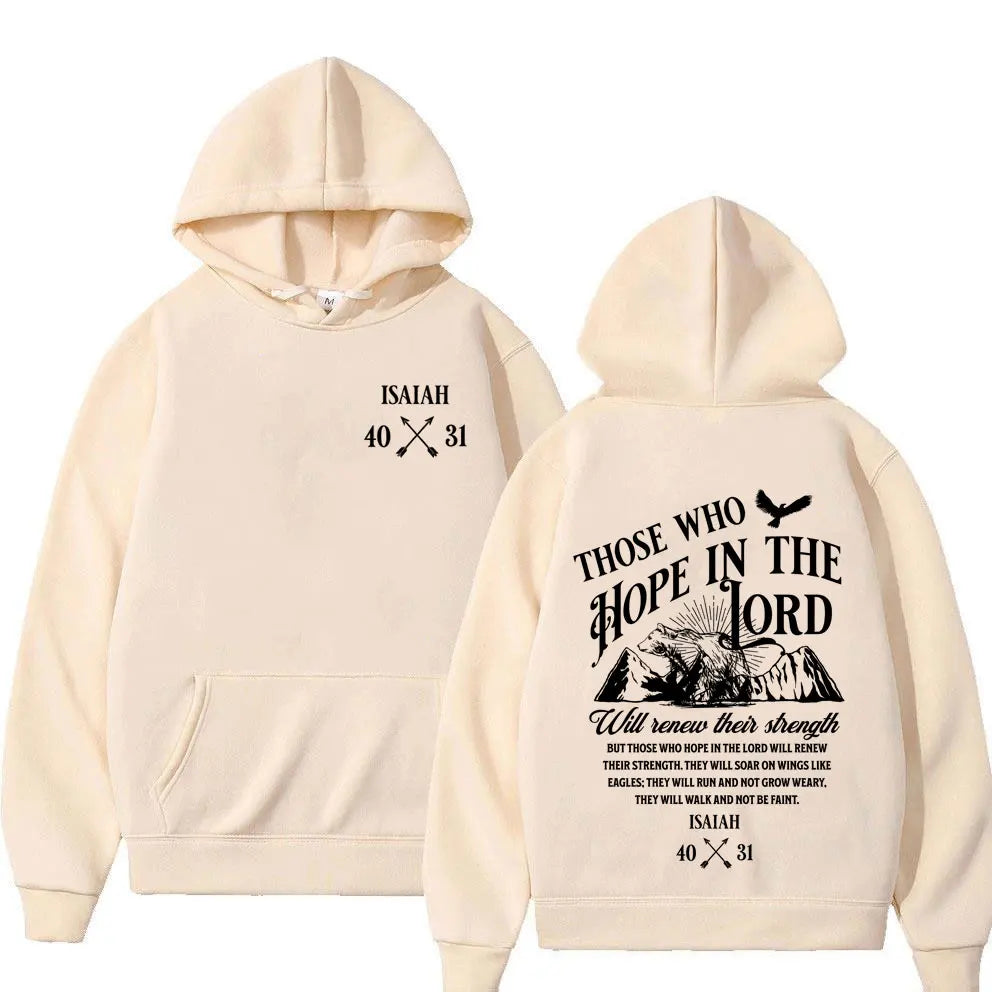 Isaiah 40:31 Those Who Hope in the Lord Hoodie UNISEX