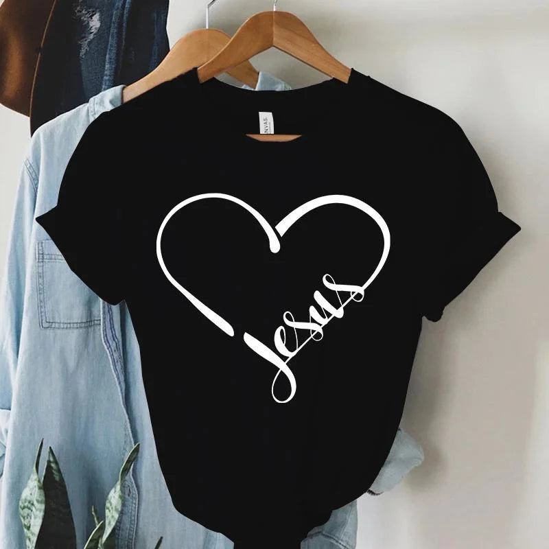 Jesus Heart T Shirts WOMEN