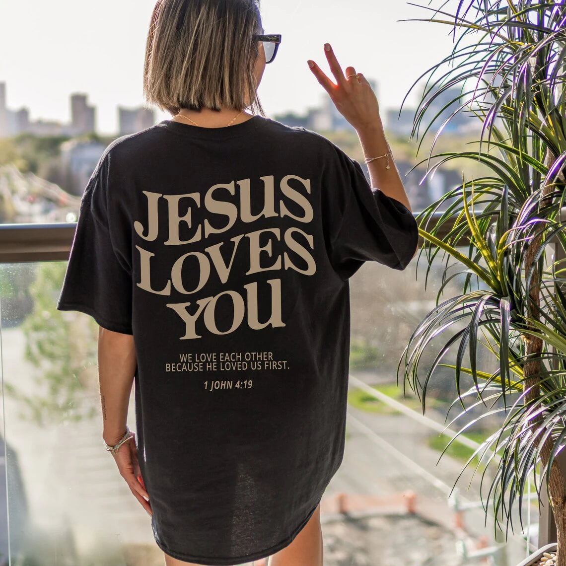 Jesus Loves You Christian Oversized T-Shirt UNISEX