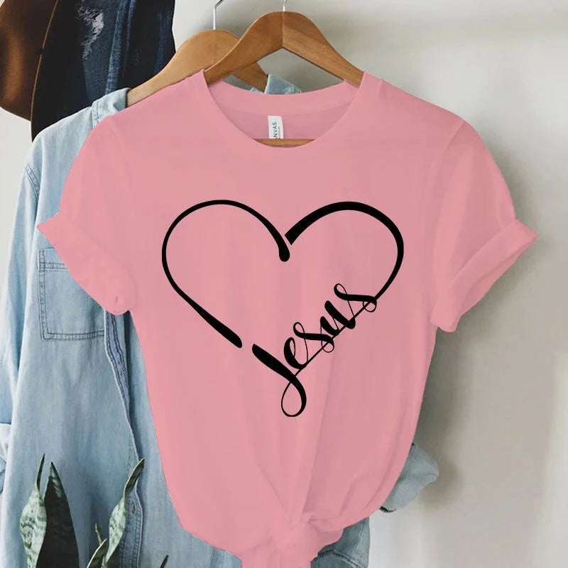 Jesus Heart T Shirts WOMEN